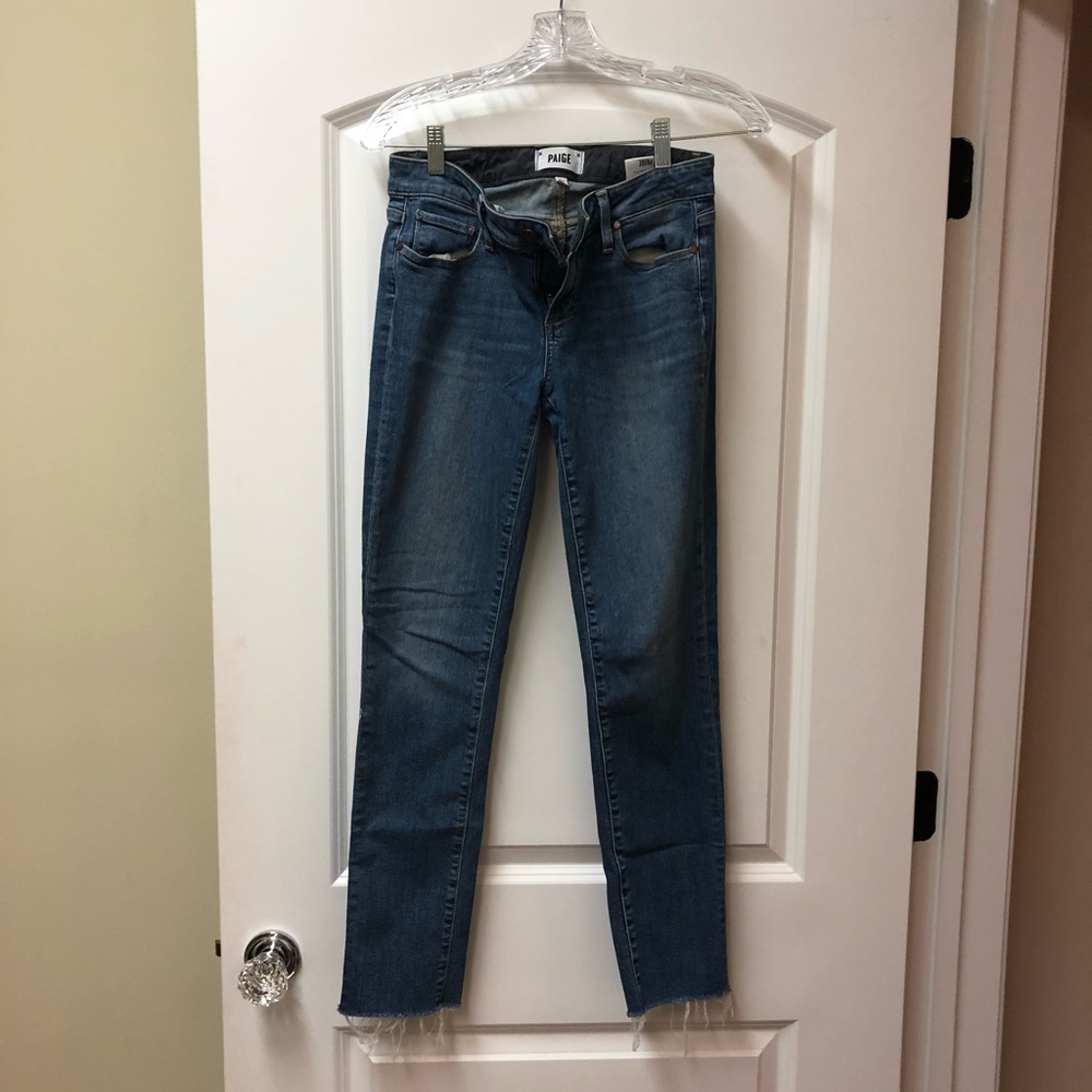 Paige Denim, light wash cropped jeans